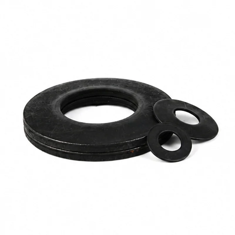 Stacked and separate Belleville disc springs