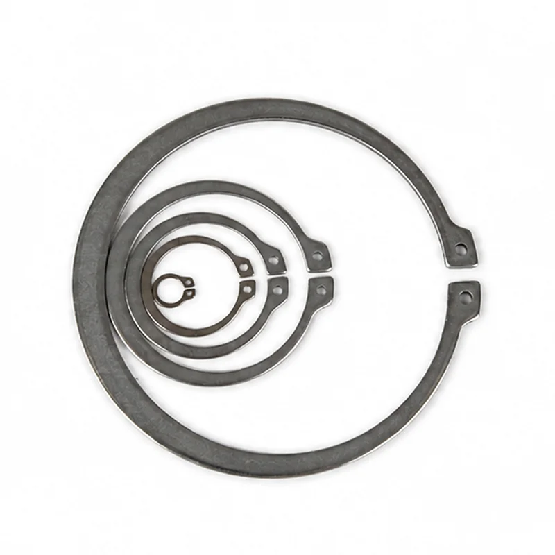 External snap rings in several shaft sizes