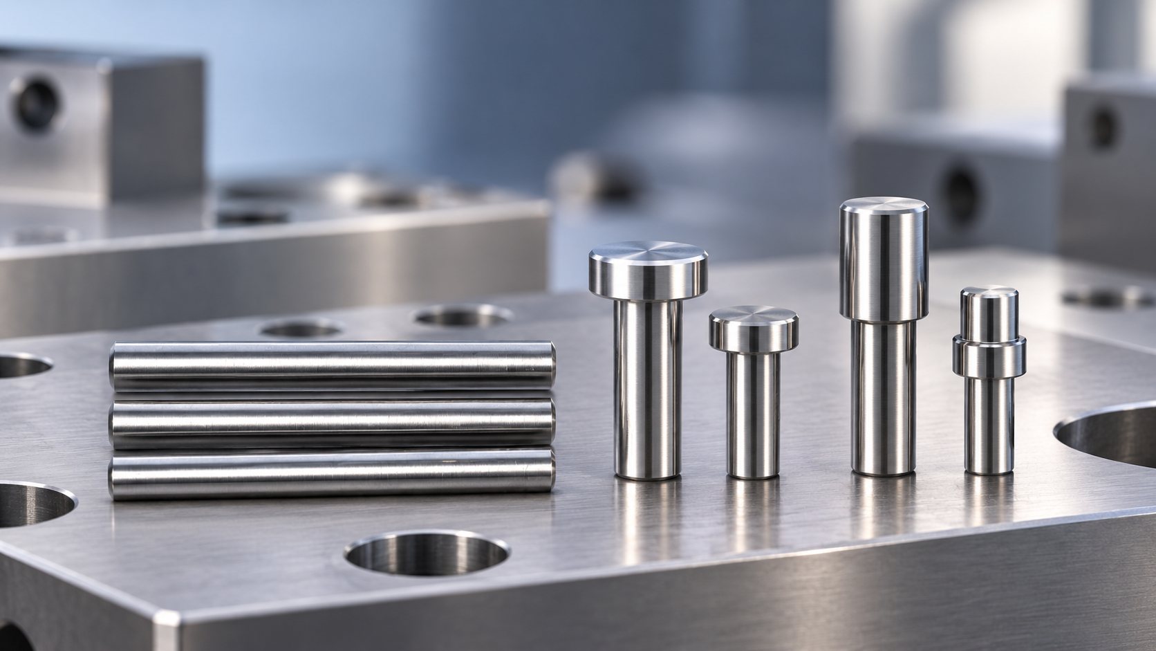 Headed Dowel Pins: Flat-Head and Shoulder Types, Fit and Uses